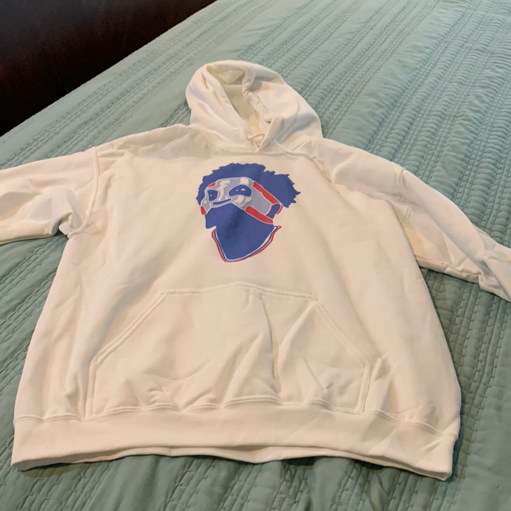 76ers Joel Embiid white hoodie New adult size L